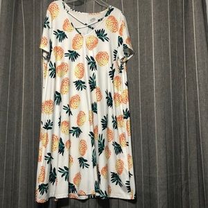 Criss-cross neckline pineapple sundress